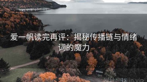 爱一帆读完再评：揭秘传播链与情绪词的魔力