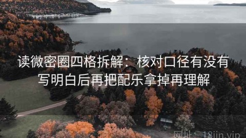 读微密圈四格拆解：核对口径有没有写明白后再把配乐拿掉再理解